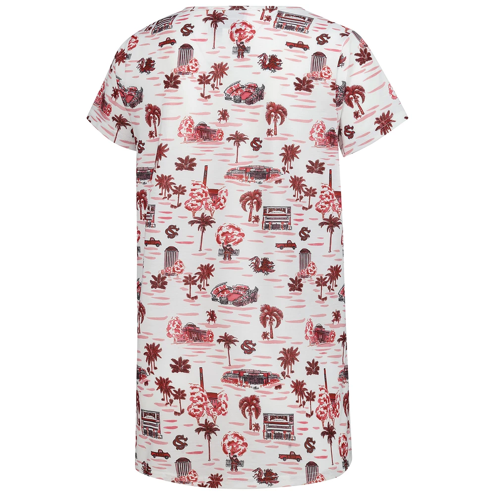 Women's Smith & Quinn White South Carolina Gamecocks Blake V-Neck T-Shirt