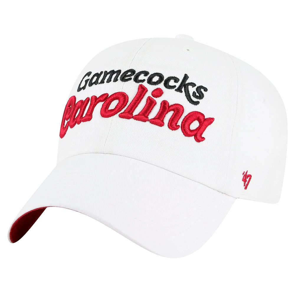 Casquette ajustable blanche « 47 South Carolina Gamecocks Pensacola Clean Up » pour femme