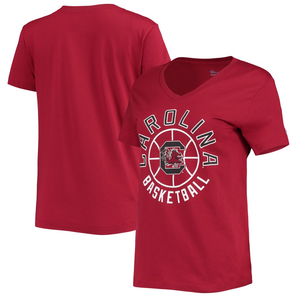 Women's Champion Garnet South Carolina Gamecocks Basketball V-Neck T-Shirt