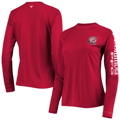 Women's Columbia Garnet South Carolina Gamecocks PFG Tidal Long Sleeve T-Shirt