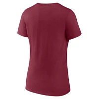 Women's Fanatics Garnet South Carolina Gamecocks Campus V-Neck T-Shirt