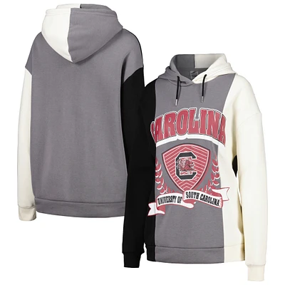 Sweat à capuche color block Gameday Couture pour femmes, noir, Caroline du Sud, Gamecocks Hall of Fame