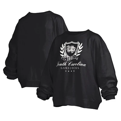 Sweat-shirt surdimensionné Janice Big Aug Script pour femme Pressbox Black South Carolina Gamecocks