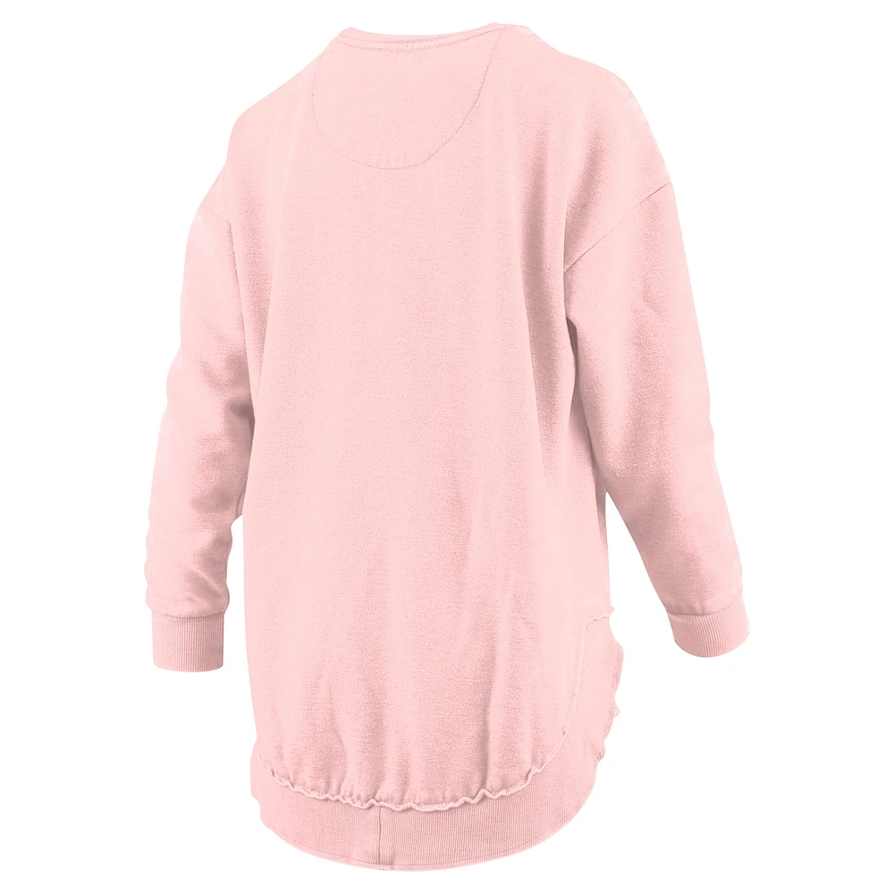 Women's Pressbox Light Pink South Carolina Gamecocks Poncho Fleece Pullover Sweatshirt