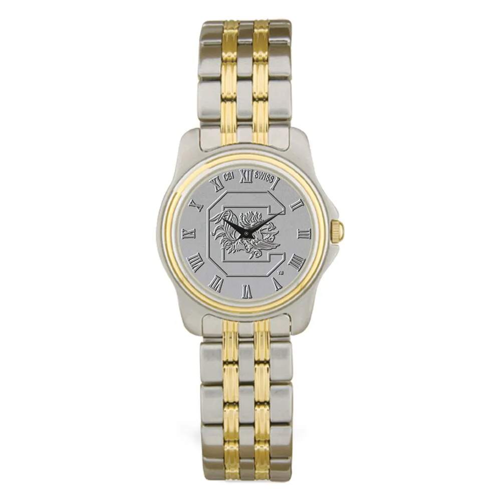 South Carolina Gamecocks Women's Two-Tone Wristwatch - Silver/Gold