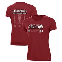 Women's Under Armour  Garnet South Carolina Gamecocks 2024 NCAA Basketball National Champions Schedule T-Shirt