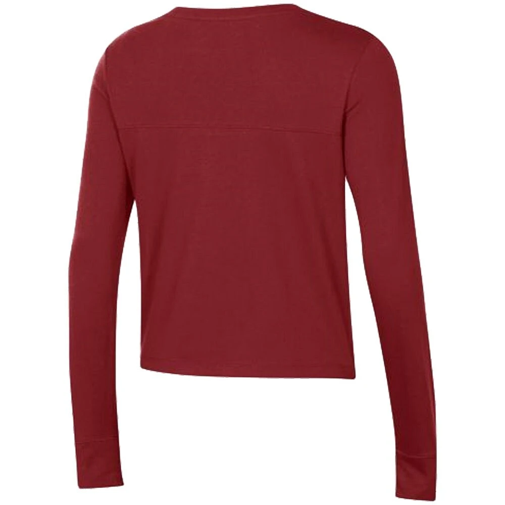 Women's Under Armour Garnet South Carolina Gamecocks Vault Cropped Long Sleeve T-Shirt