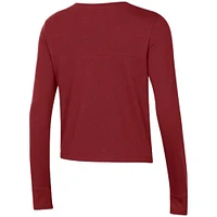 Women's Under Armour Garnet South Carolina Gamecocks Vault Cropped Long Sleeve T-Shirt