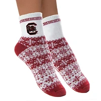 Chaussettes ZooZatz South Carolina Gamecocks Fuzzy Holiday Crew pour femmes