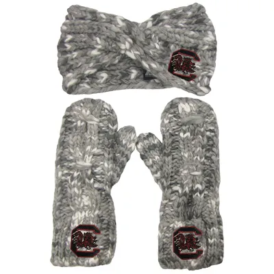 South Carolina Gamecocks ZooZatz Women's Logo Marled Headband and Mitten Set