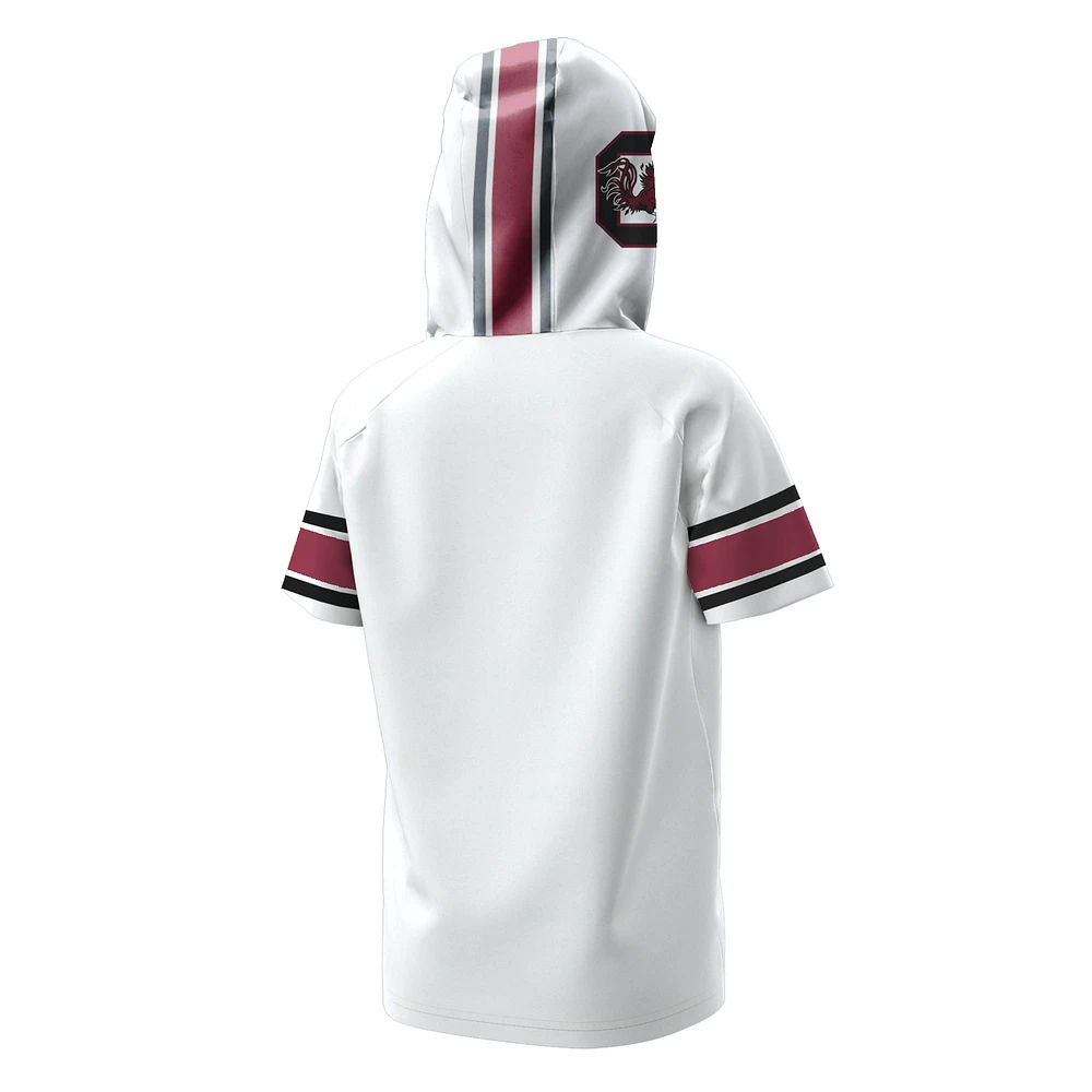 Youth Under Armour  White South Carolina Gamecocks ArmourFuse Jersey Raglan Hooded T-Shirt