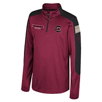 Youth Colosseum  Garnet South Carolina Gamecocks OHT Military Appreciation Cyclone Quarter-Zip Windshirt