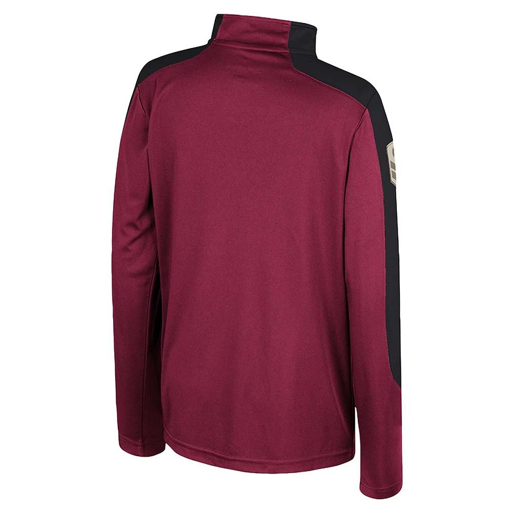 Youth Colosseum  Garnet South Carolina Gamecocks OHT Military Appreciation Cyclone Quarter-Zip Windshirt