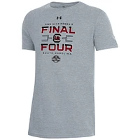T-shirt gris Under Armour pour jeunes Gamecocks de Caroline du Sud, tournoi basketball féminin NCAA 2025, Final Four March Madness, vestiaire