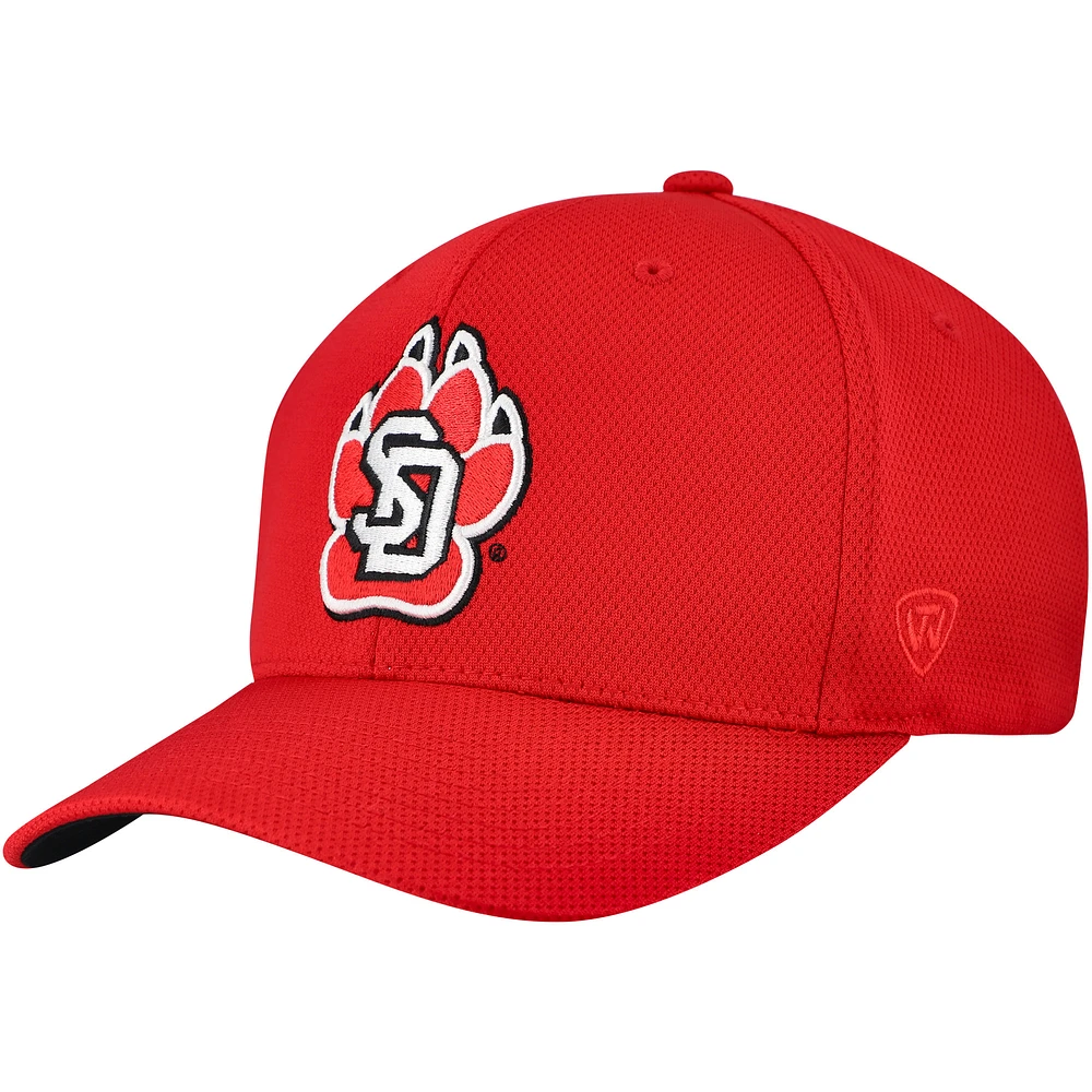 Men's Top of the World  Red South Dakota Coyotes Reflex Performance Flex Hat