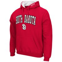 Men's Colosseum Red South Dakota Coyotes Arch and Logo Pullover Hoodie