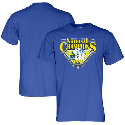 T-shirt bleu 84 pour hommes, Jackrabbits de l'État du Dakota Sud, champions nationaux football FCS 2023