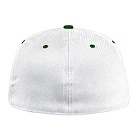 Men's adidas  White/Green South Florida Bulls On-Field Fitted Hat