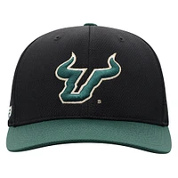 Men's Top of the World  Black South Florida Bulls Reflex Fitted Hat