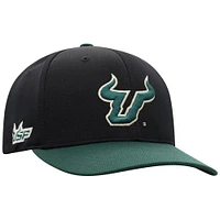 Men's Top of the World  Black South Florida Bulls Reflex Fitted Hat