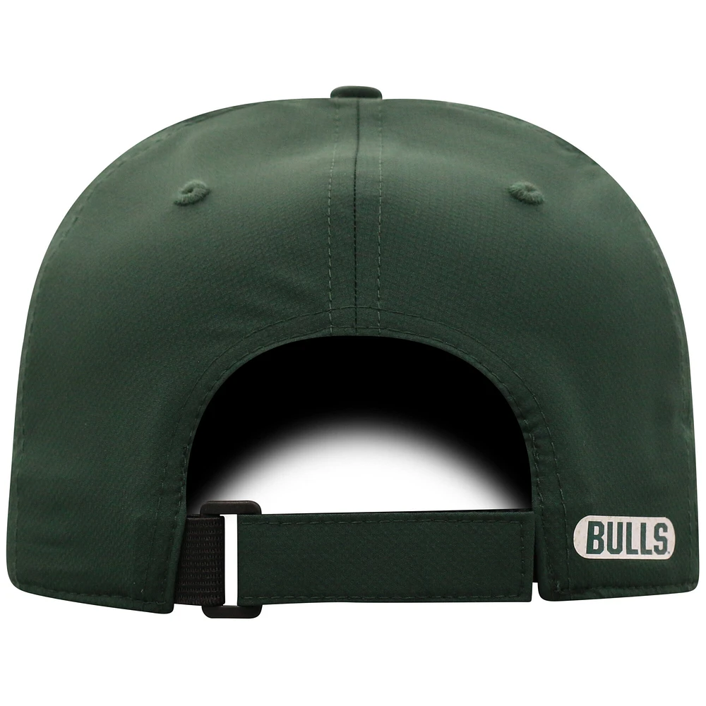 Men's Top of the World  Green South Florida Bulls Victory Trainer Adjustable Hat