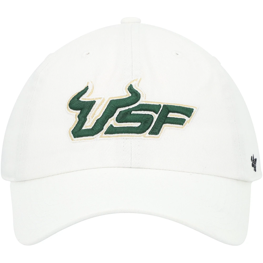 Men's '47 White South Florida Bulls Clean Up Adjustable Hat