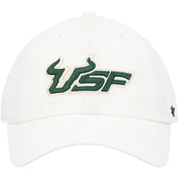 Men's '47 White South Florida Bulls Clean Up Adjustable Hat