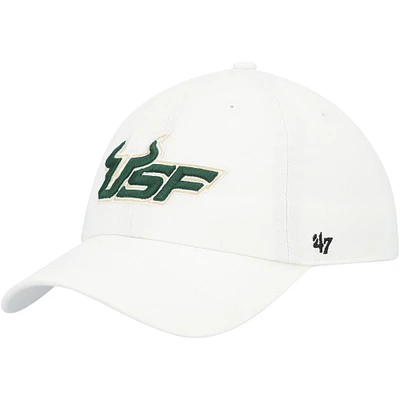 Men's '47 White South Florida Bulls Clean Up Adjustable Hat