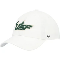 Men's '47 White South Florida Bulls Clean Up Adjustable Hat