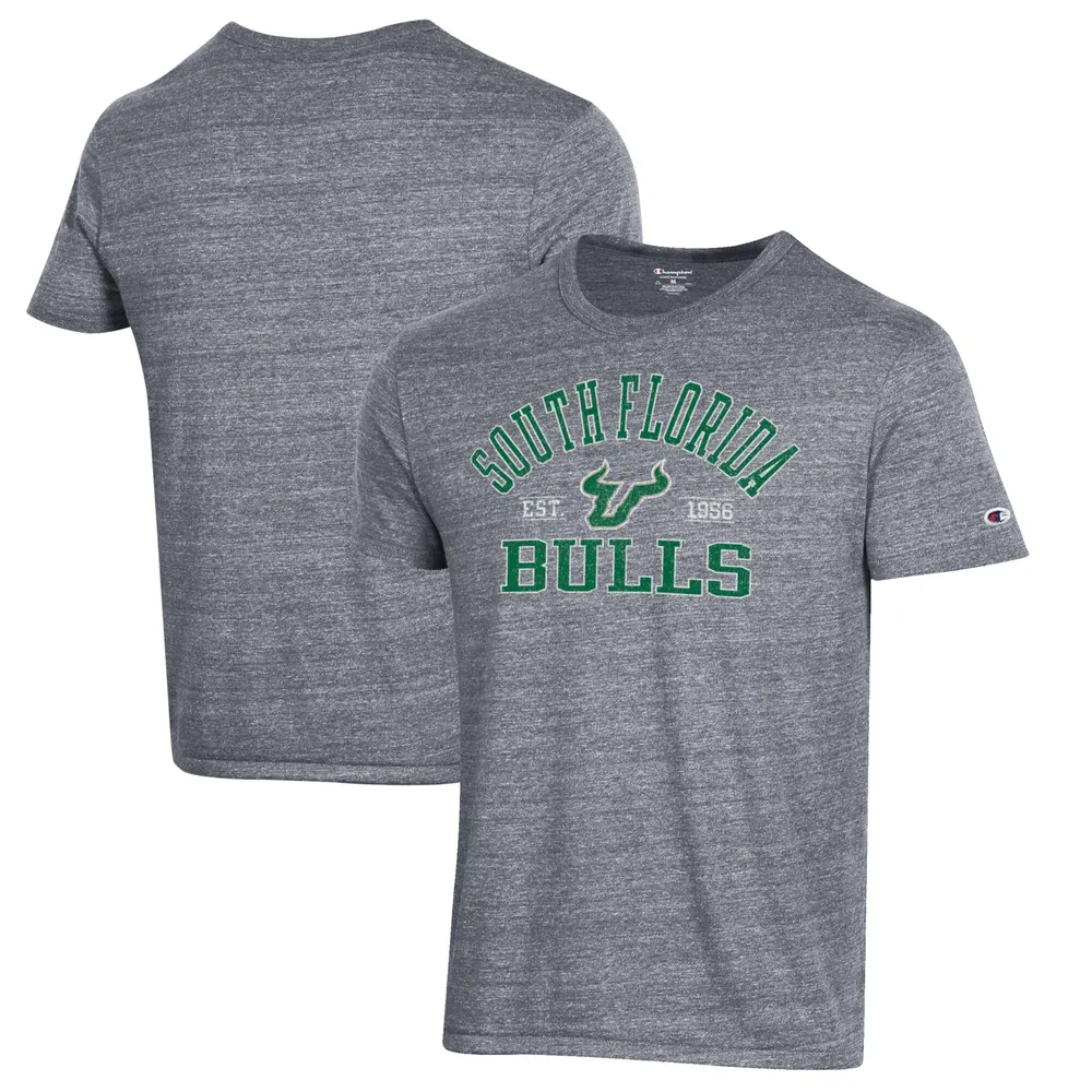 Men's Champion Gray South Florida Bulls Football Jersey T-Shirt