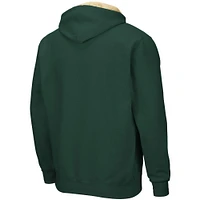 Men's Colosseum Green South Florida Bulls Arch & Logo 3.0 Full-Zip Hoodie