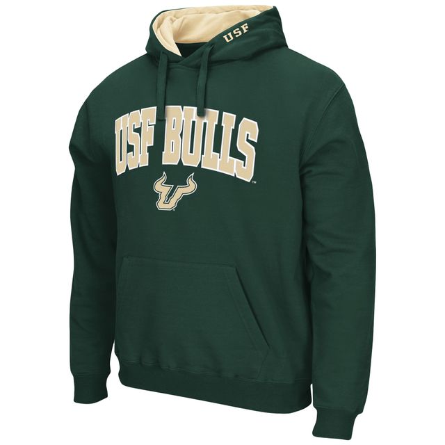 Chandail à capuchon Colosseum Green South Florida Bulls Arch et logo pour hommes