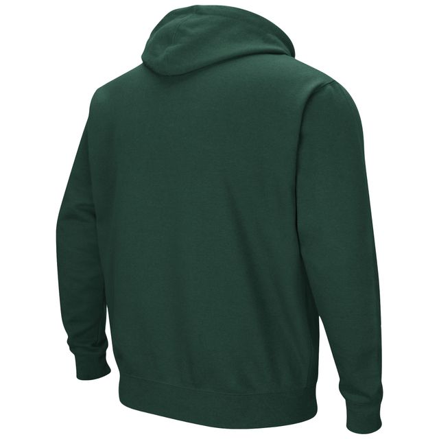 Chandail à capuchon Colosseum Green South Florida Bulls Arch et logo pour hommes