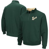 Men's Colosseum Green South Florida Bulls Tortugas Logo Quarter-Zip Jacket