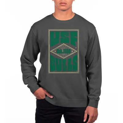 South Florida Bulls Uscape Apparel Pigment Dyed Fleece Crewneck Sweatshirt - Black