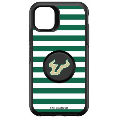 South Florida Bulls OtterBox x PopSockets Otter + Pop Striped Symmetry iPhone Case