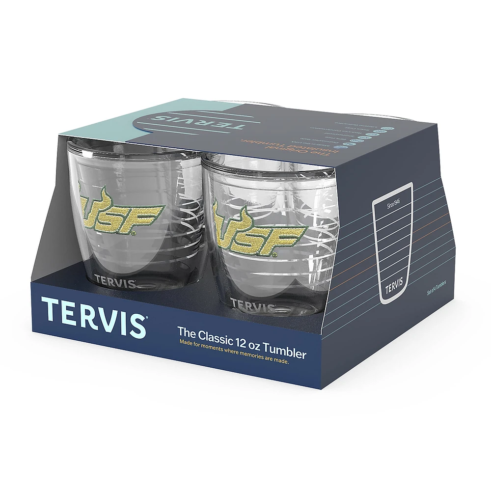 Tervis South Florida Bulls 4-Pack 12oz. Emblem Tumbler Set