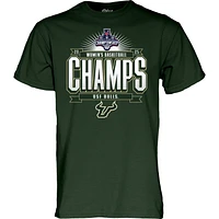 Unisex Blue 84 Green South Florida Bulls 2025 AAC Women's Basketball Conference Tournament Champions T-Shirt