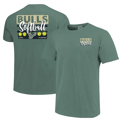 Unisex Green South Florida Bulls Gritty Softball Bats Comfort Colors T-Shirt