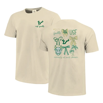 Women's Comfort Colors Cream South Florida Bulls Coquette T-Shirt