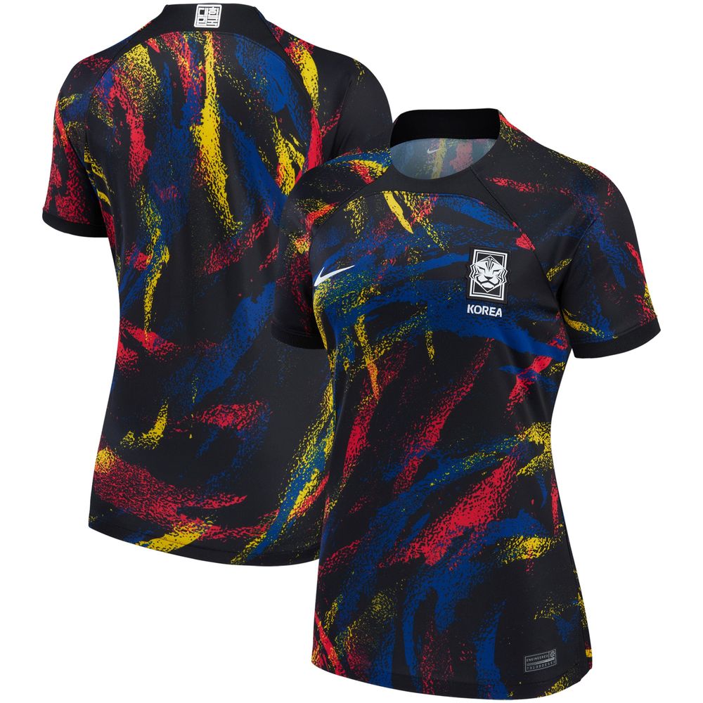 Women's Nike Black South Korea National Team 2022/23 Away Breathe Stadium Replica Blank Jersey