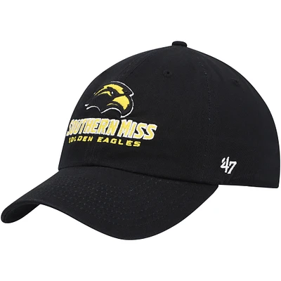 Casquette ajustable Clean Up '47 noire Southern Miss Golden Eagles pour hommes