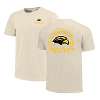 T-shirt crème pour homme avec motif mascotte des Golden Eagles de Southern Miss