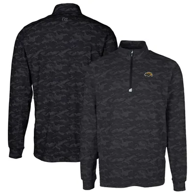 Southern Miss Golden Eagles Cutter & Buck Traverse Camo Print Stretch Quarter-Zip Pullover Top - Black