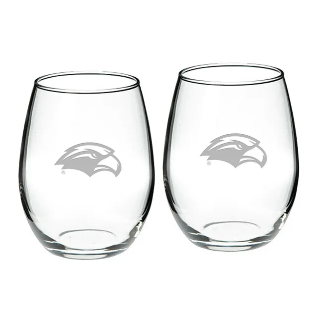 SMU Mustangs 21oz. 2-Piece Stemless Wine Glass Set