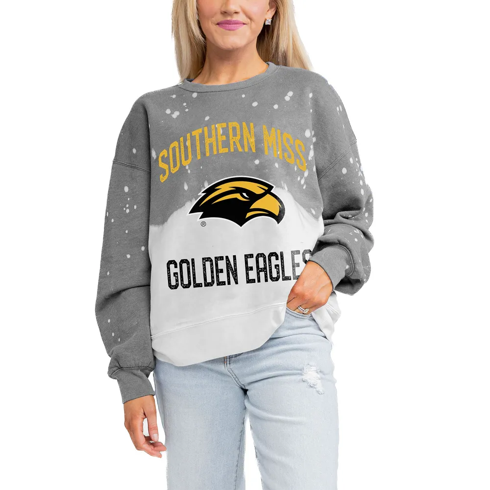 Lids Southern Miss Golden Eagles Gameday Couture Women's Twice As Nice  Faded Crewneck Sweatshirt - Gray