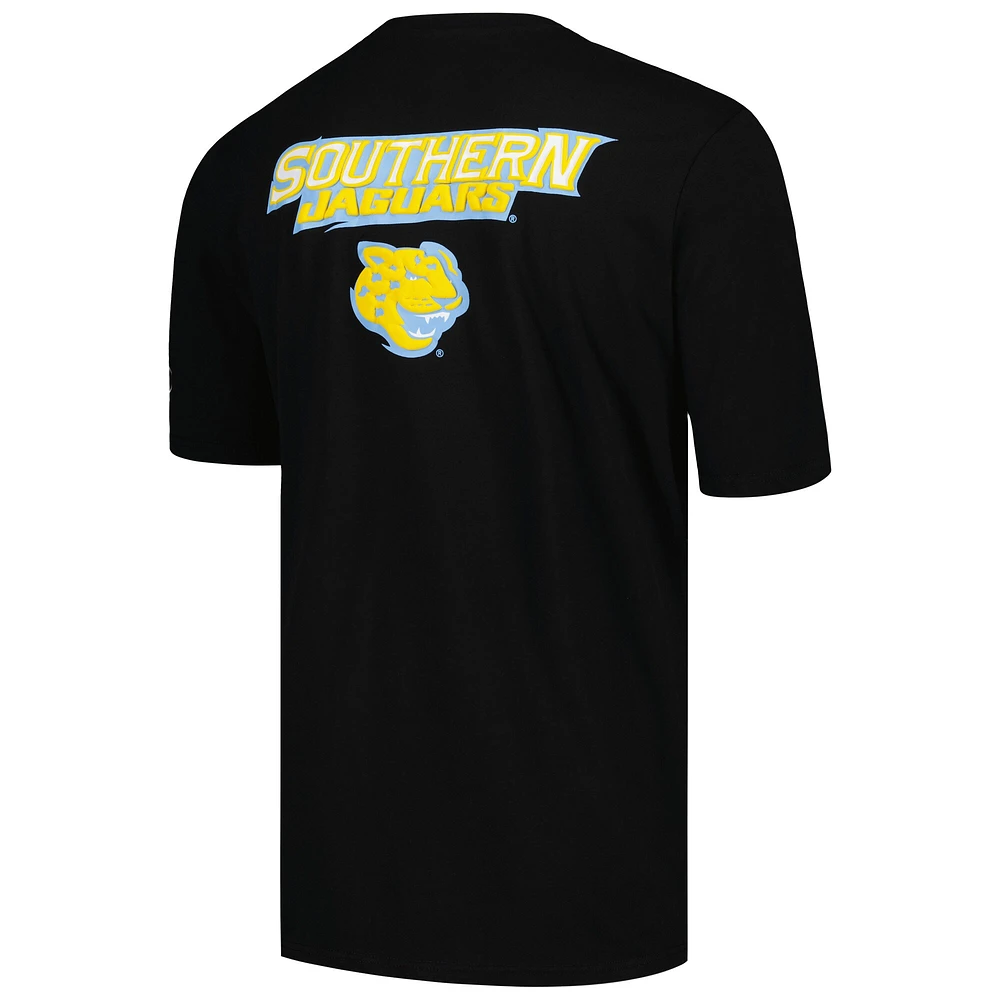 Men's FISLL Black Southern University Jaguars Applique T-Shirt