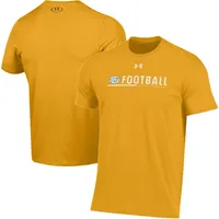 T-shirt en coton Under Armour Gold Southern University Jaguars 2022 Sideline Football Performance pour homme