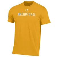 T-shirt en coton Under Armour Gold Southern University Jaguars 2022 Sideline Football Performance pour homme