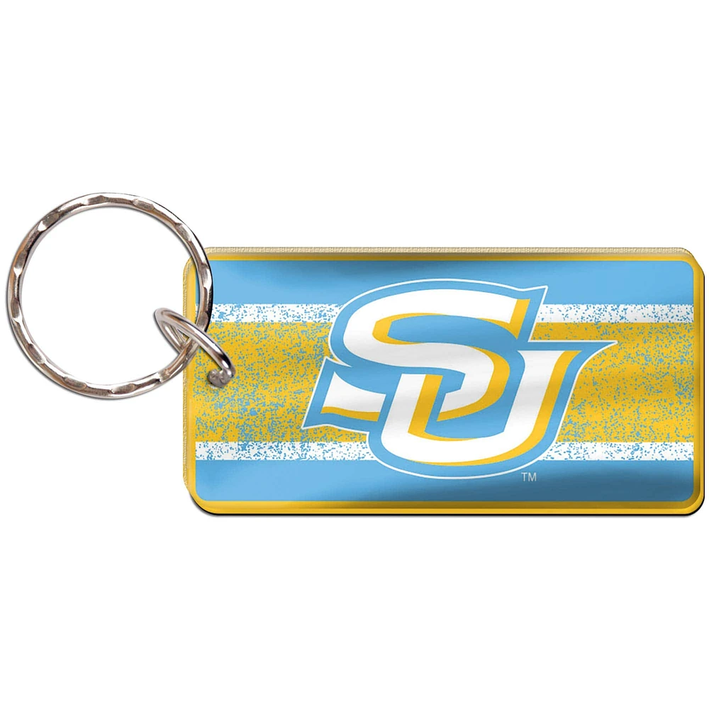 WinCraft Southern University Jaguars Distressed Rectangle Gloss Key Ring